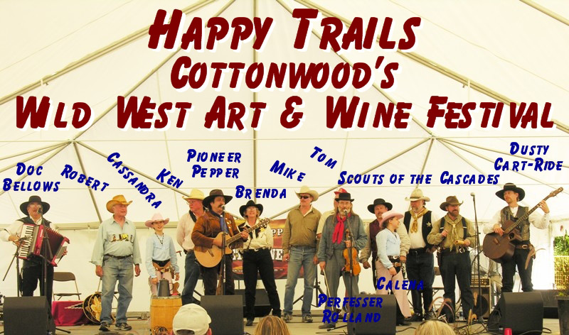 Pioneer Pepper & The Sunset Pioneers on stage at the Wild West Art & Wine Festival in California