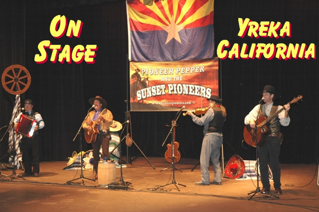 Pioneer Pepper & The Sunset Pioneers on stage in Yreka California