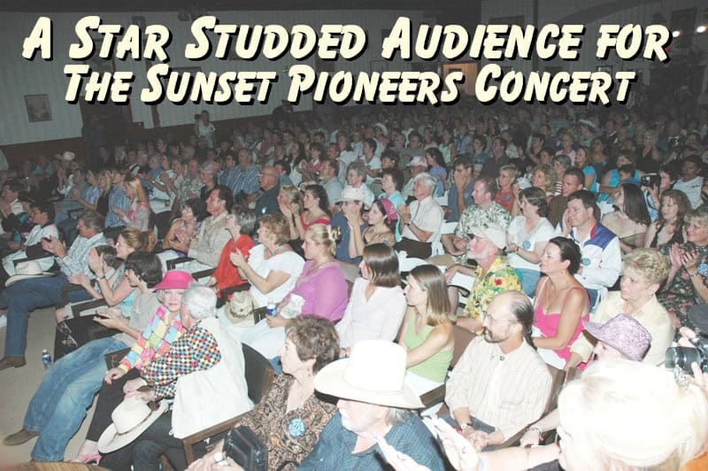 Star Studded Crowd at the Sunset Pioneers concert at the Little House on the Prairie reunion in Tombstone