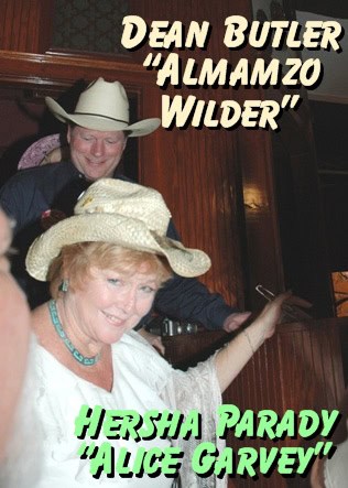 Almonzo Wilder (Dean Butler) and Alice Garvey (Hersha Parady) at the Little House on the Prairie Reunion in Tombstone Arizona