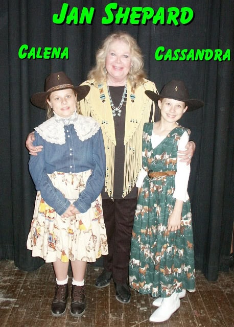 Jan Shepard with Cassandra & Calena of The Sunset Pioneers