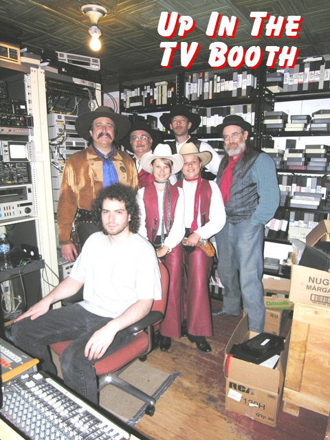 The Sunset Pioneers in TV booth of Midwest Country TV Show